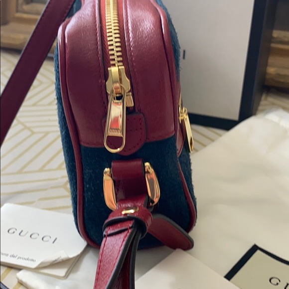 GUCCI Suede Calfskin Web Mini Ophidia w Box Duster - Picture 7 of 16